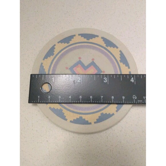 Coaster Stone Southwestern Style Aztec Design Cork Rubber Backing Set of 4 - Picture 13 of 13